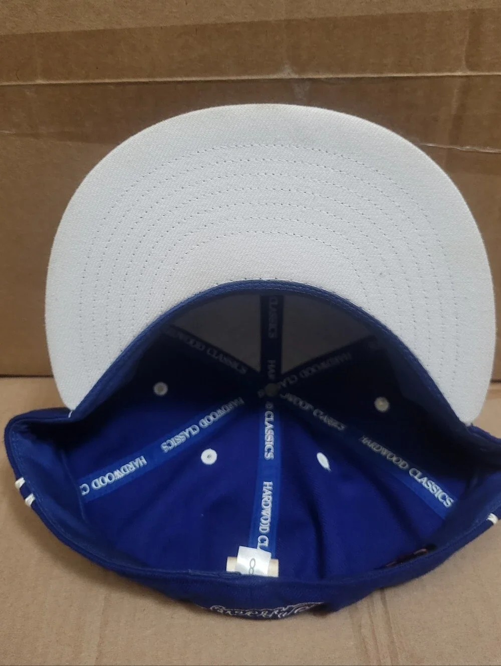 Chicago Bulls "Windy City" Royal Blue/White Fitted Hat Men Size 8 - Picture 6 of 9